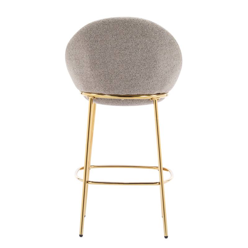 Upholstered Bar Stool Side Chair Set of 2