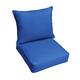 Sunbrella Indoor/ Outdoor Deep Seating Cushion and Pillow Set - canvas true blue