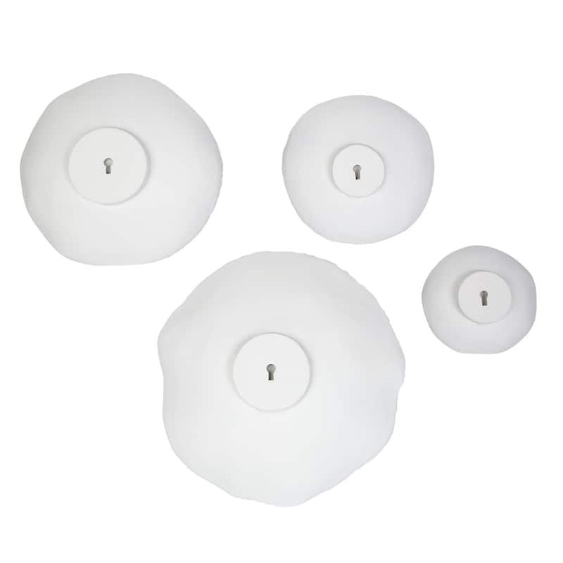 Uttermost Lucky Coins White Metal Wall Bowls, Set Of 4