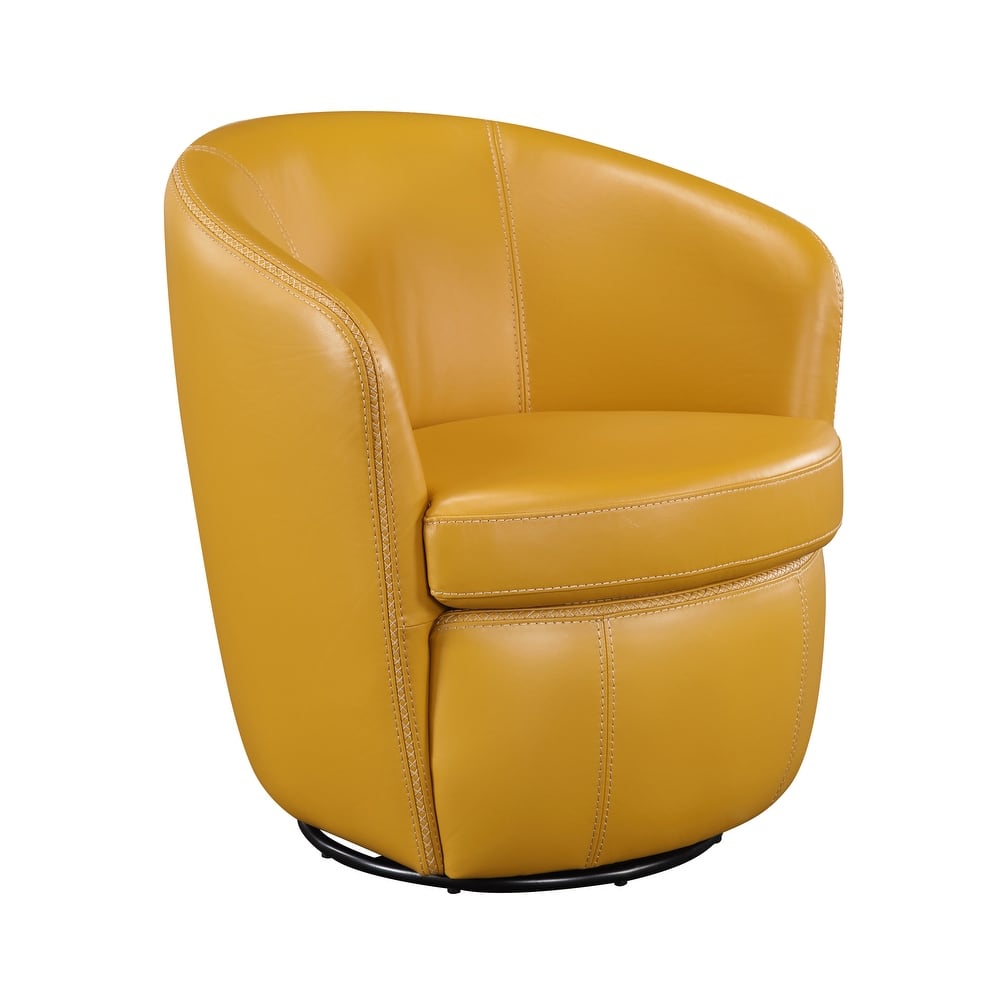 Fremont & Park Ellis 31" Leather Swivel Chair - 360-Degree Swivel