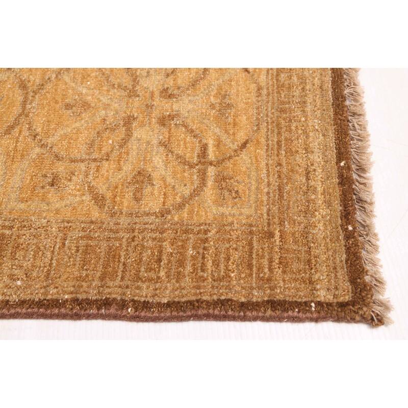 ECARPETGALLERY Hand-knotted Peshawar Ziegler Light Brown Wool Rug - 10'0 x 14'0
