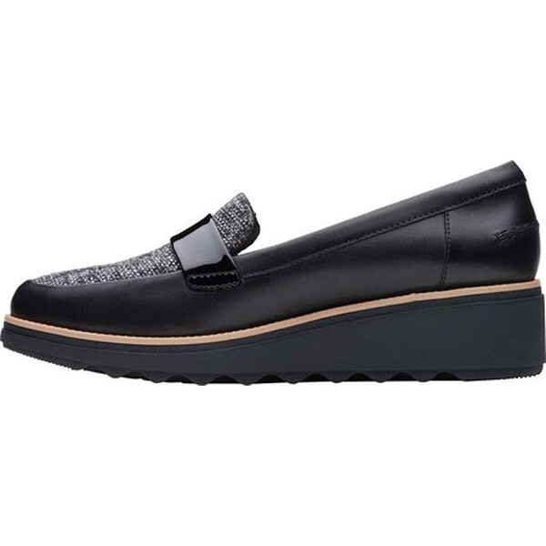 clarks sharon gracie leather & suede loafers