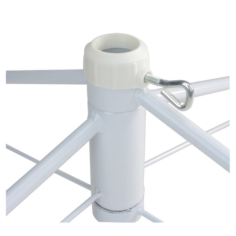 White Metal Christmas Tree Stand for Artificial Trees.