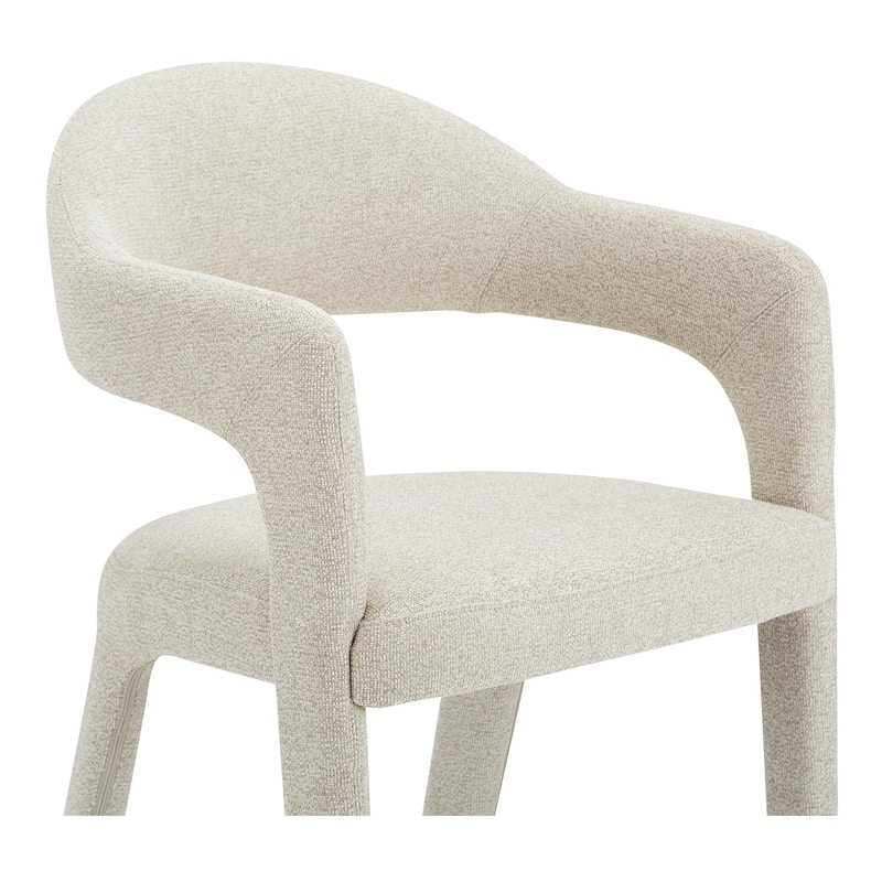 NADAAL STUDIOS Bryn, Bar Stool With Open Barrel Back - 23.6"W x23.3"D x42.9"H