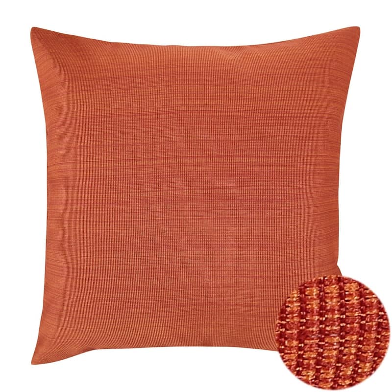 Deconovo Melange Fabric Throw Pillow Covers - 18 x 18 Inch - Orange