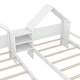 preview thumbnail 9 of 10, Double Twin Size Platform Bed with House-shaped Headboard and Built-in Nightstand