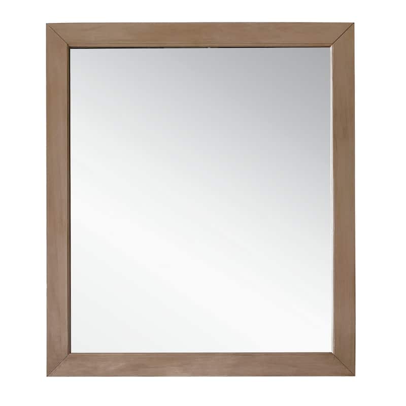 James Martin Vanities Chicago 42" x 48" Framed Bathroom Mirror - Whitewashed Walnut