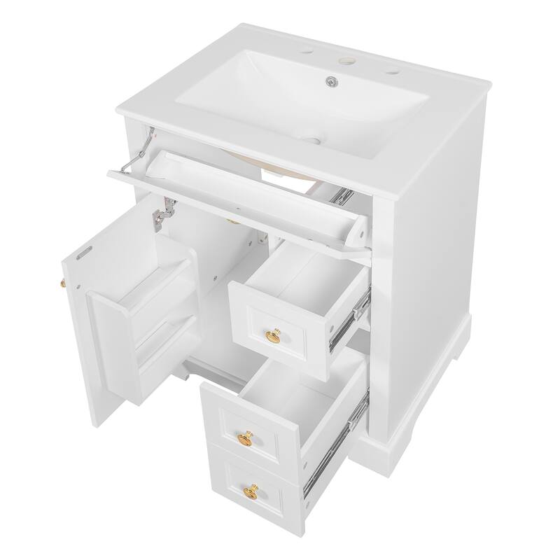 24" Bathroom Vanity with Sink for Small to Medium Bathrooms