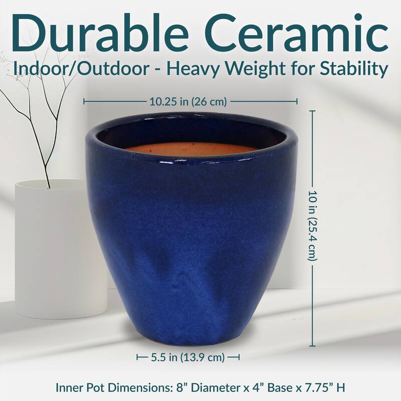 Resort Ceramic Planter - Set of 2 - 10-Inch