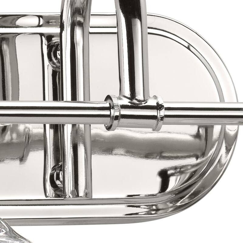 Judson Collection Four-Light Polished Nickel Clear Glass Farmhouse Bath Vanity Light - 11.25" x 35.75" x 8.5"