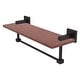 preview thumbnail 18 of 16, Allied Brass 16 Inch Solid IPE Ironwood Shelf with Integrated Towel Bar