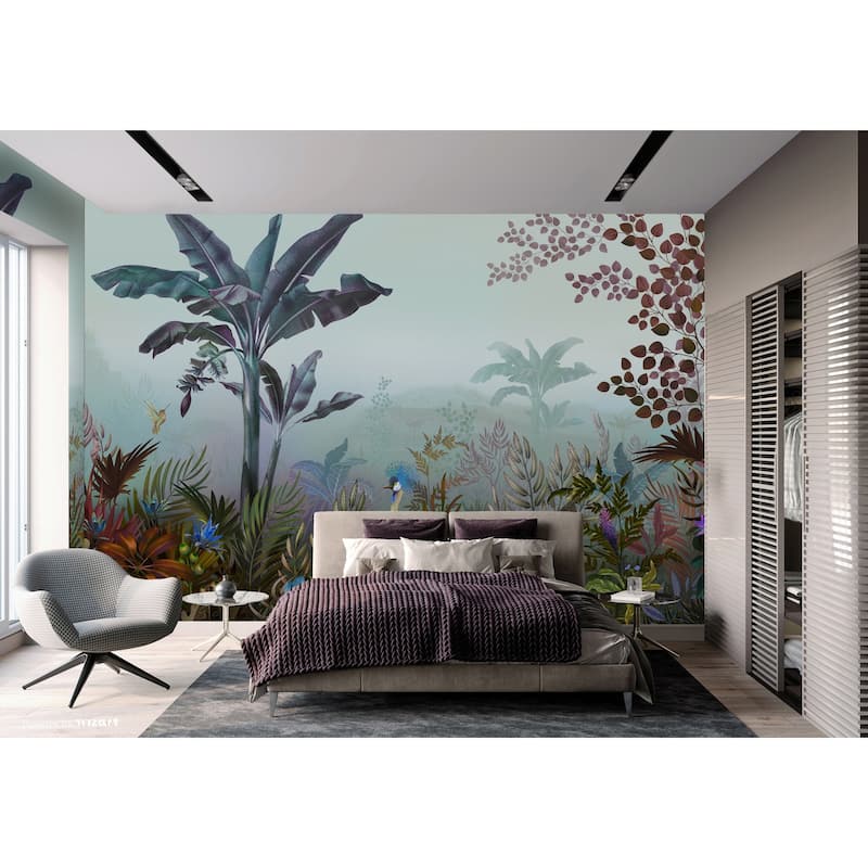 Exotic Jungle Scene Tropical FoliageWallpaper Mural