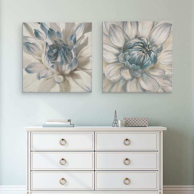 Daytime Dahlia I Blue, II by Studio Arts Canvas Art Prints