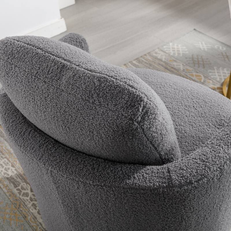 Modern Upholstered Swivel Barrel Chair(Set Of 2)