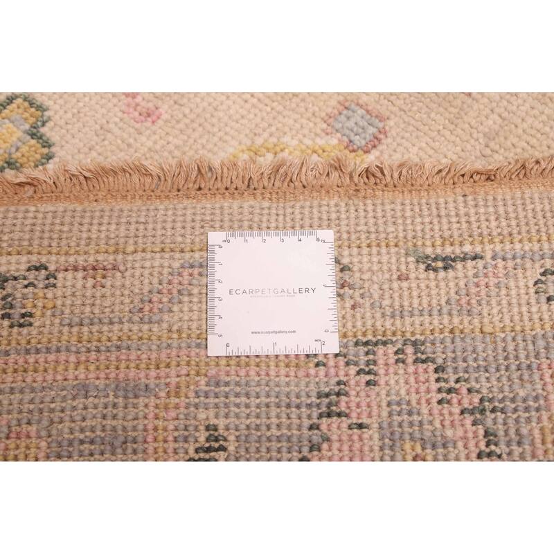 ECARPETGALLERY Hand-knotted Modern Oushak Light Khaki Wool Rug - 5'11 x 8'9