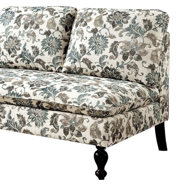 Fabric Loveseat Chair With Floral Pattern Multicolor Overstock 32119191