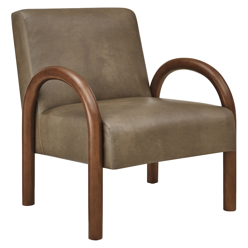 Lunet Faux Leather Upholstered Accent Chair