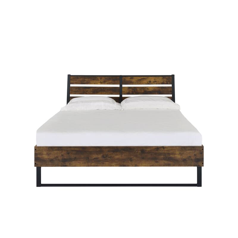 Sturdy Construction Platform Bed with Headboard ,No Box Spring Required