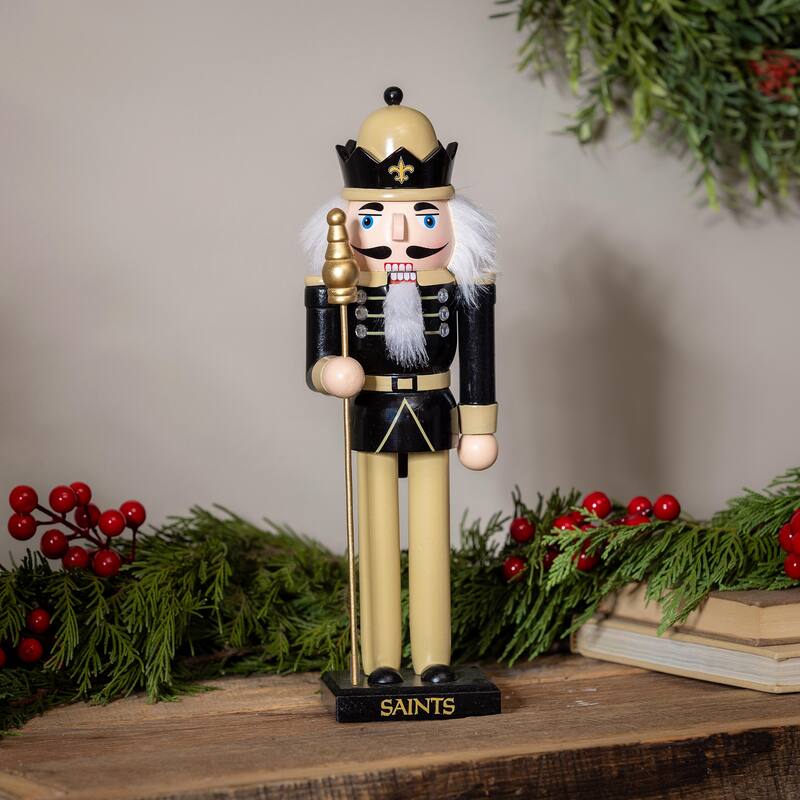 Nutcracker Statue, New Orleans Saints - 4.92''W x 4.53''H x 13.78