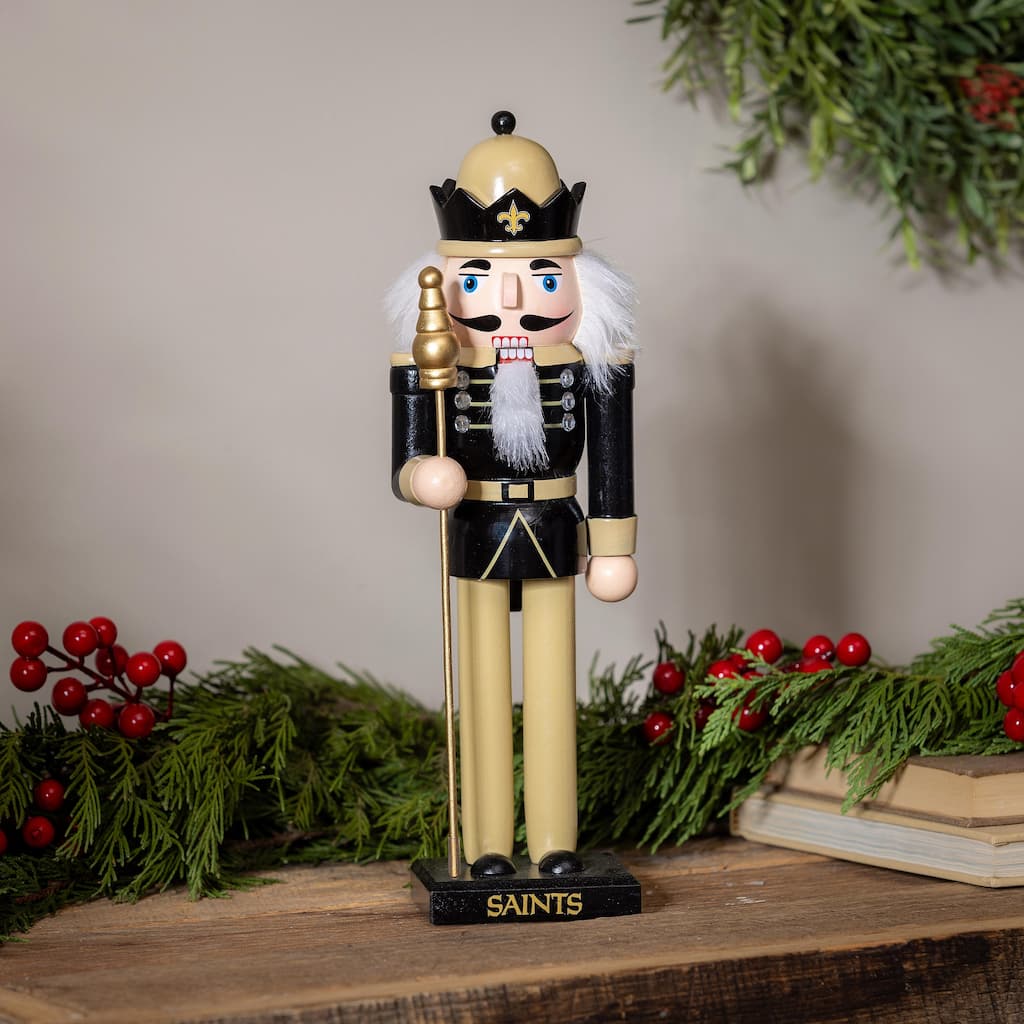 Nutcracker Statue, New Orleans Saints - 4.92''W x 4.53''H x 13.78