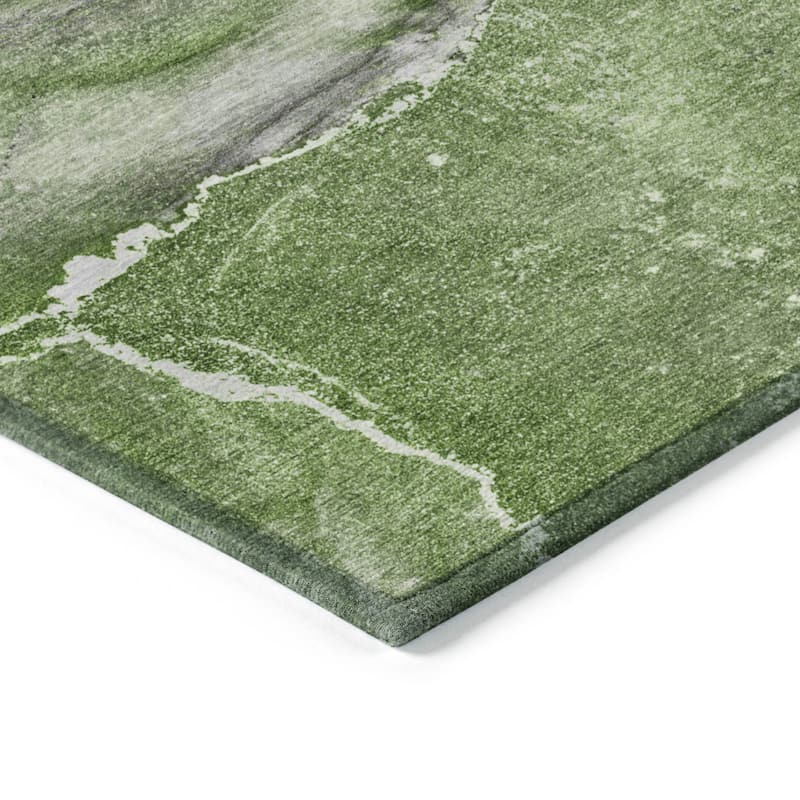 Machine Washable Indoor/ Outdoor Abstract Chantille Rug