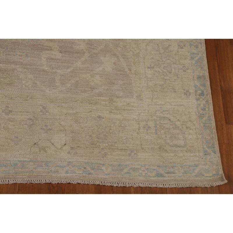 Vegetable Dye Oushak Turkish Rug Handmade Living Room Wool Carpet - 8'0"x 10'1"