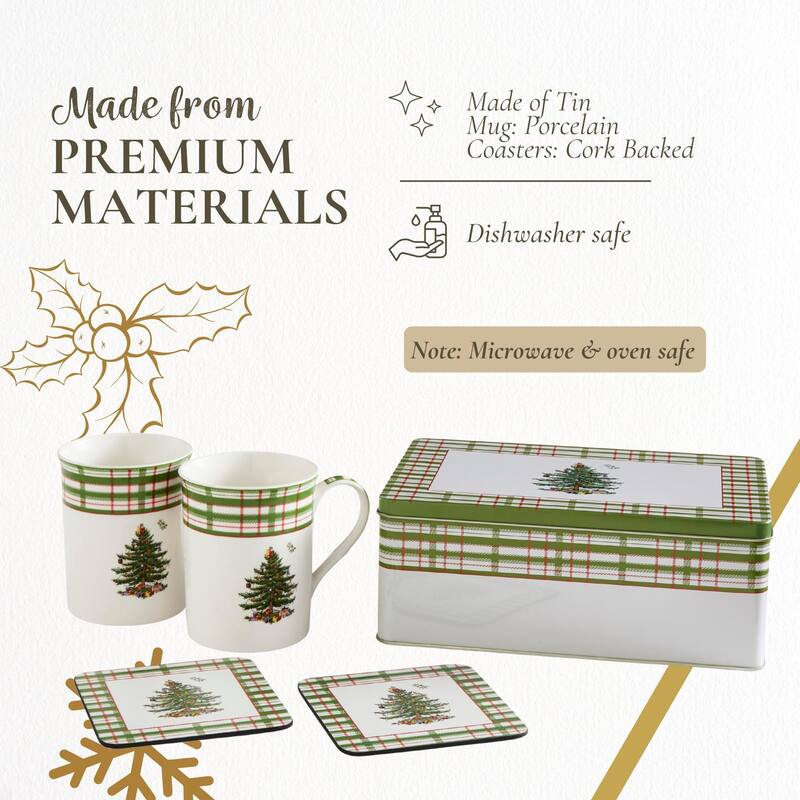 Spode Annual Mug and Tin 5 Piece Set - 12 oz mug