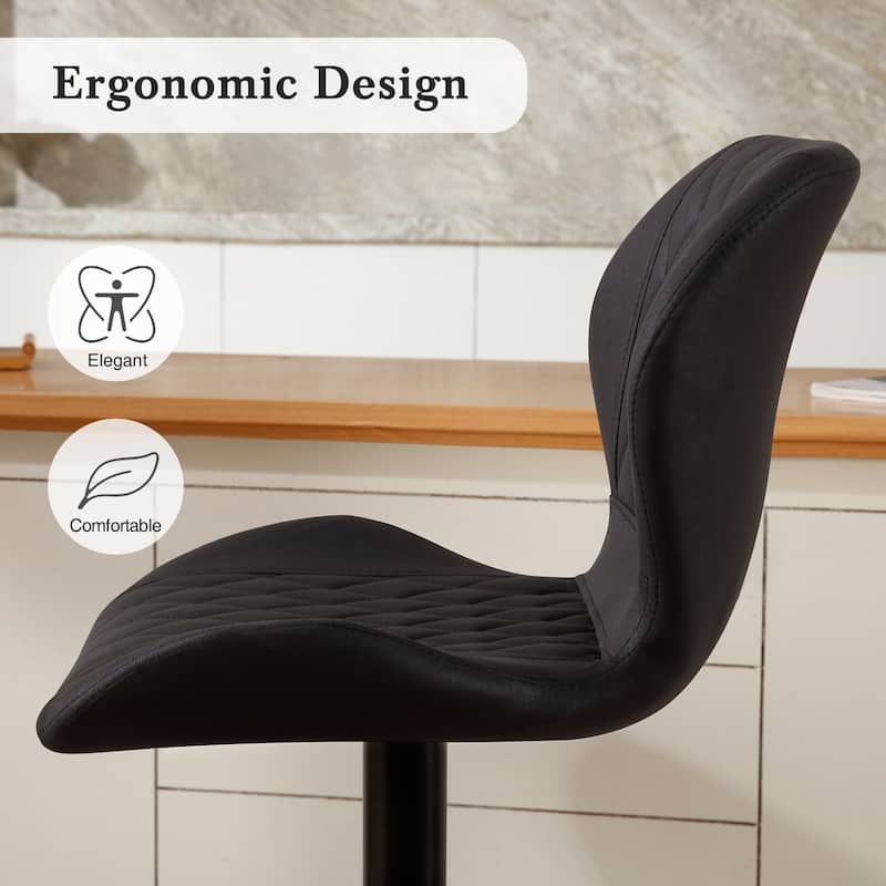 HOMYKA Swivel Adjustable Height Stool Set of 4