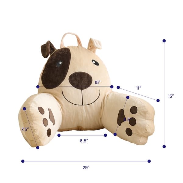 dimension image slide 2 of 4, Sweet Home Collection Kids Character Shredded Memory Foam Bed Rest Pillow with Arms