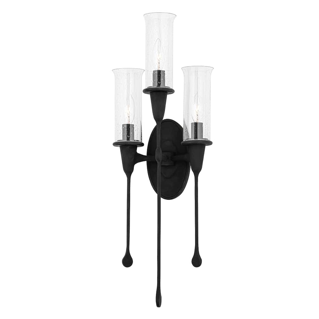 Chisel - 3 Light Wall Sconce - Clear Shade