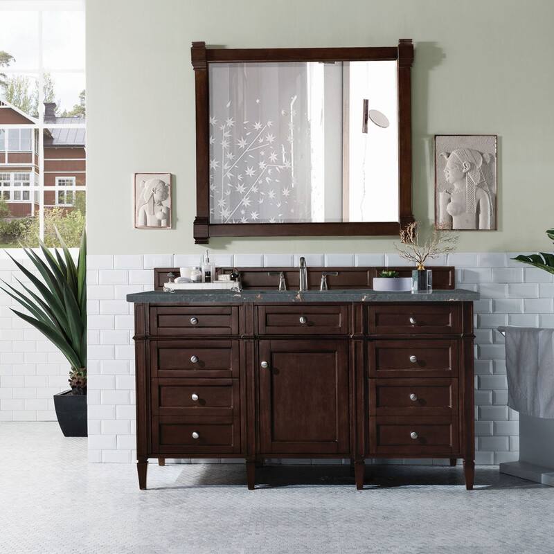 James Martin Vanities 650-V60S-3PBL Brittany 60" Single Basin Poplar