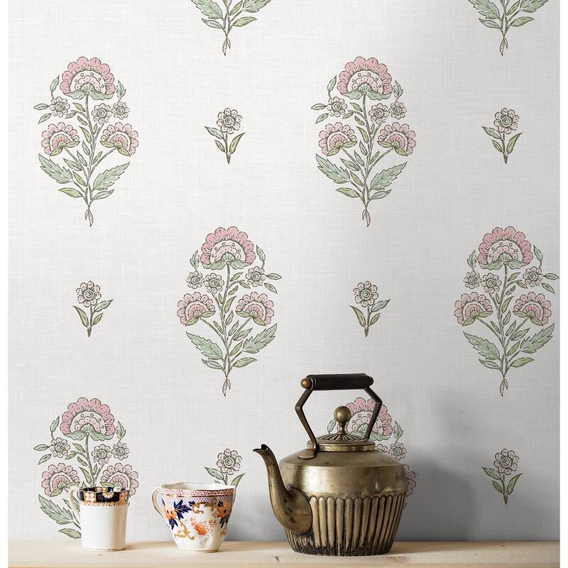 NextWall Floral Spot Peel and Stick Wallpaper