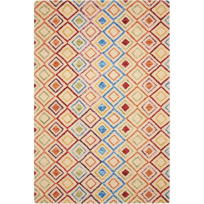 HomeRootsGeometric Bohemian Rectangle Area Rug - 72' X '48' X '0.5
