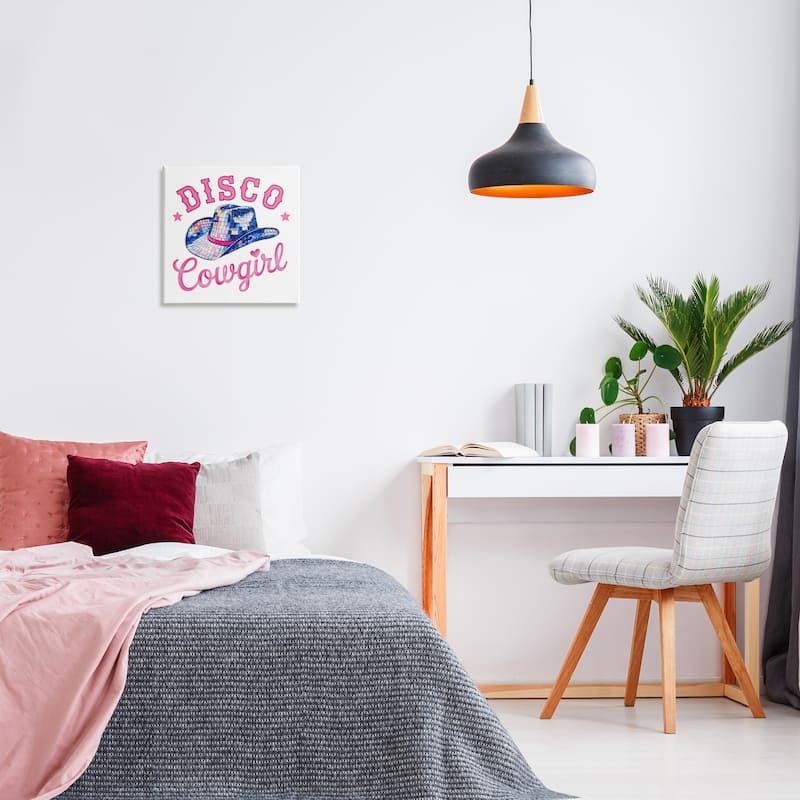 Stupell Disco Cowgirl & Hat Canvas Wall Art Design By Amanda Greenwood