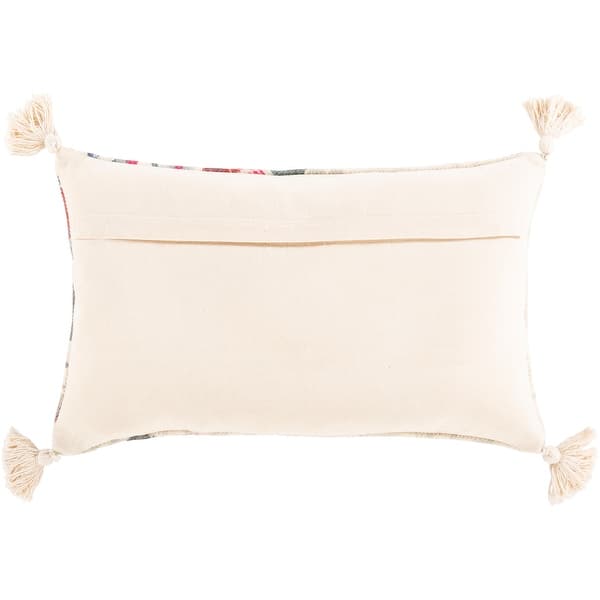 Deidra Handmade Beige Floral Tassel Cotton Throw Pillow On Sale Overstock 31488294