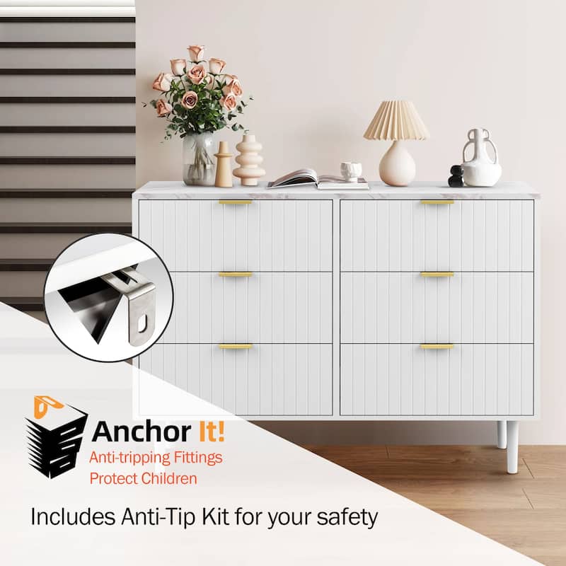 6 Drawers Chest of Dresser Storage Tower Cabinet Organizer