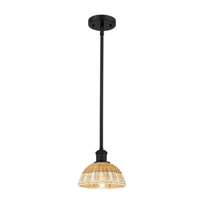 Innovations Lighting Endless Possibilities Ballston - Bristol Natural II - 1 Light 8" Stem Hung Mini Pendant - Matte Black