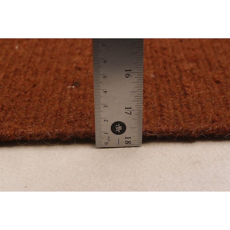 ECARPETGALLERY Flat-Weave Natural Brown Wool Tapestry Kilim - 6'8 x 9'10