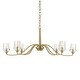 preview thumbnail 3 of 13, Uttermost Barcelona 6 Light Brass Chandelier - 40.25"W x 40.25"D x 15.5"H