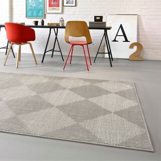 Baltaharris Checkered Area Rug 5 3 X 7 Taupe Dailymail