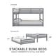 preview thumbnail 19 of 19, Avenue Greene Nola Full over Full Wood Bunk Bed