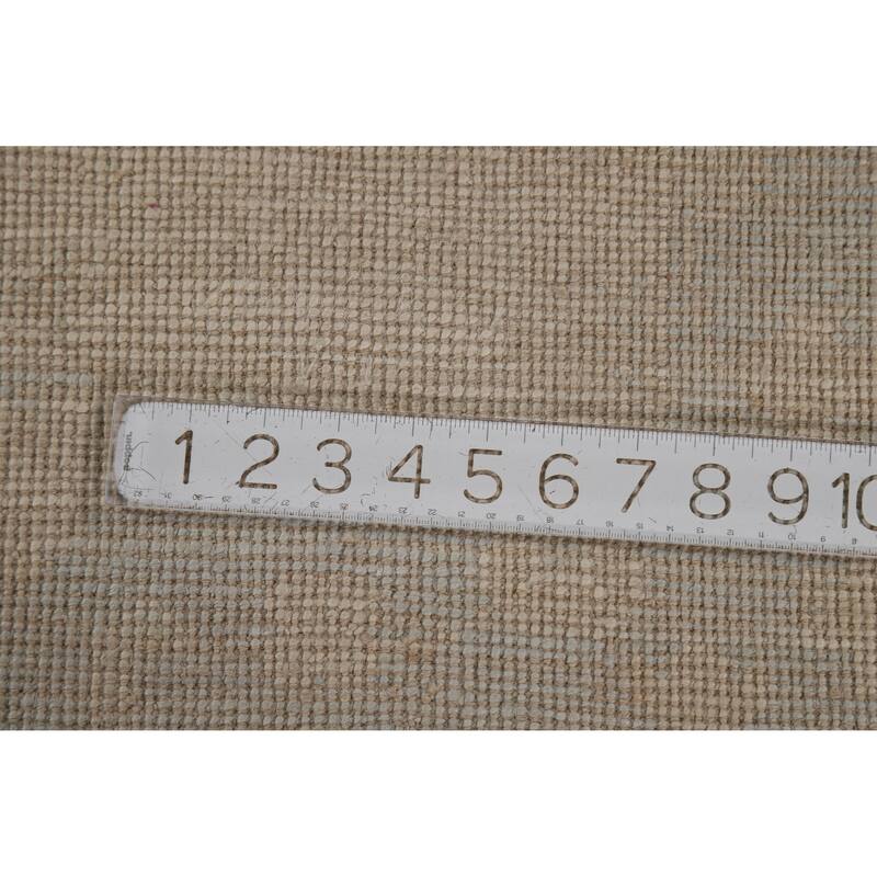 Hand Knotted Oriental 100% Wool Carpet Transitional All-Over Beige & Ivories Oushak Area Rug - 8' 10'' X 5' 10''