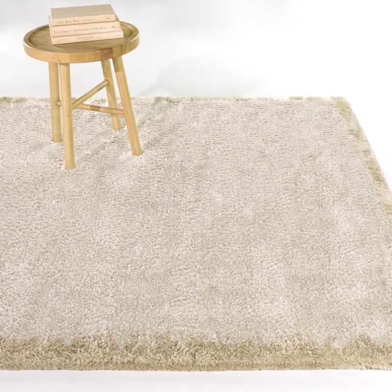 Alton Solid Border Area Rug - 7'10" x 10' - Taupe - Rectangle