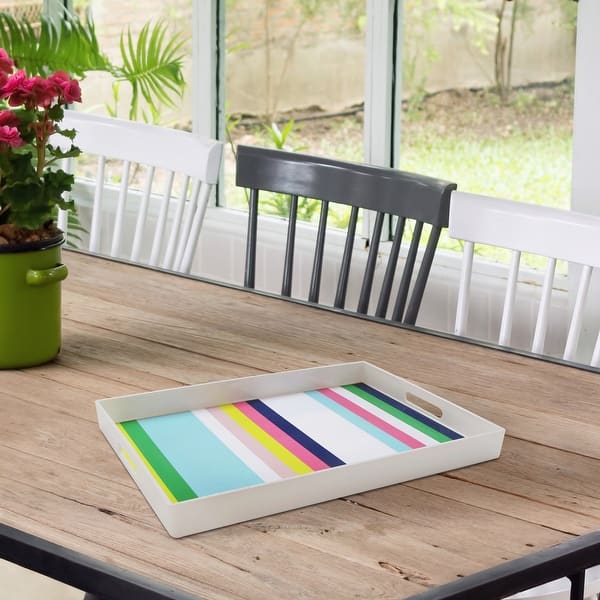 Trina Turk Stripes Rect Tray Overstock 30900531