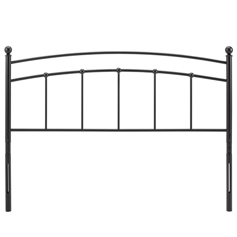 Tyler Arched Full Size Black Metal Headboard