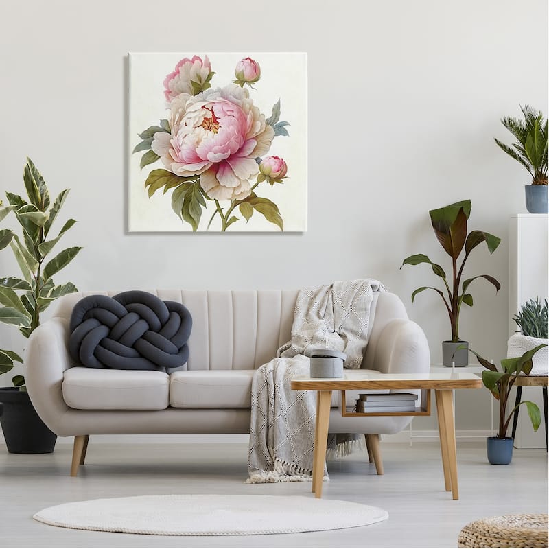 Stupell Detailed Pink Peony Flower Buds Canvas Wall Art by Ziwei Li