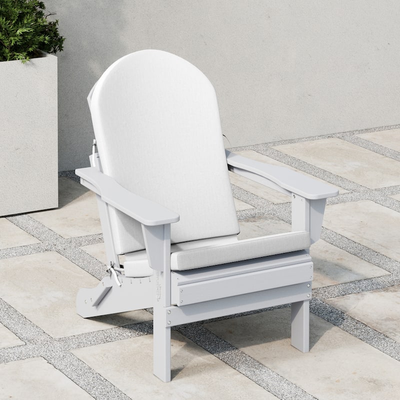 Laguna All Weather Poly Outdoor Adirondack Chair Seat And Back Cushion (Cushions Only)