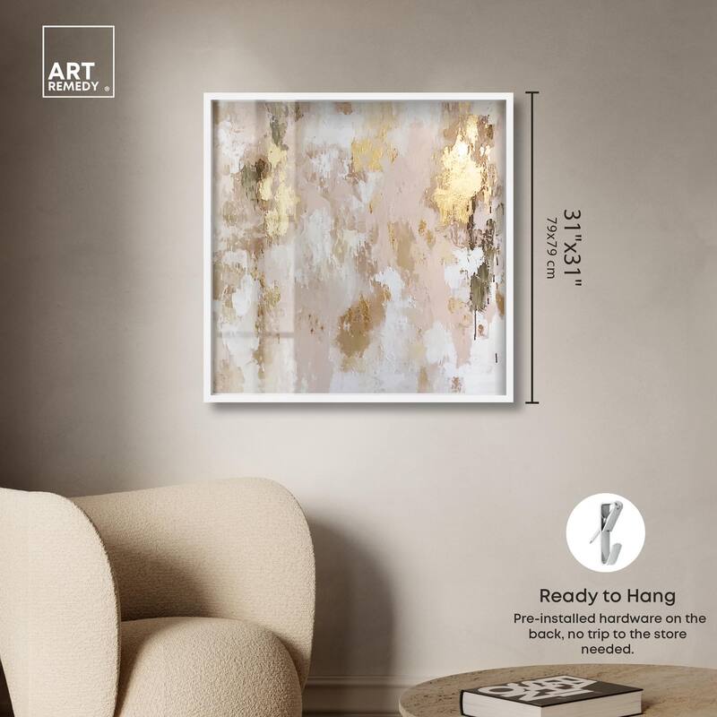 Golden Glimmer Gesture I Shadowbox by Art Remedy