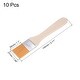 preview thumbnail 2 of 3, 1.1" Width Small Paint Brush Nylon Bristle with Wood Handle Tool 10Pcs - Yellow Yellow