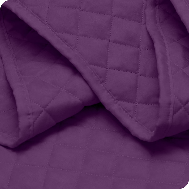 Bare Home Diamond Stitched Lightweight Microfiber Coverlet Set